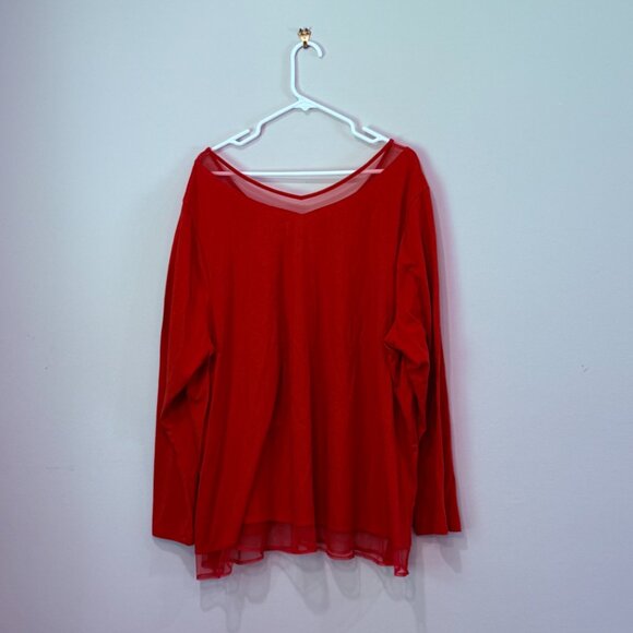 Size 26/28 Lane Bryant Long-Sleeved Red Shirt - Picture 2 of 3